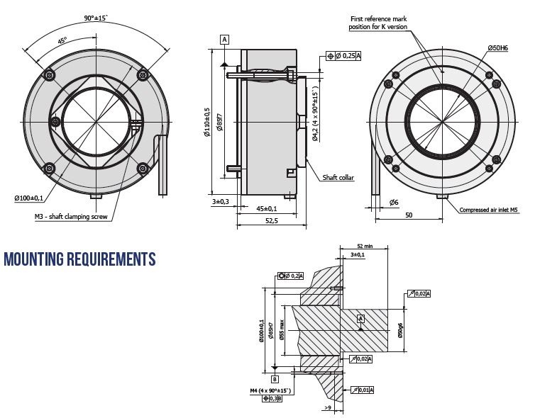 A110H Incremental Angle Encoder Drawing